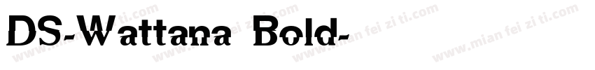 DS-Wattana Bold字体转换
